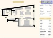 Prodej nového bytu 2+kk, 85,3 m2, Terasa, 1. patro, Praha Nusle, cena 8937000 CZK / objekt, nabízí ARCHA realitní kancelář