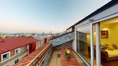 Prodej luxusního mezonetu 3+kk, 119,8 m², balkon, výhled na Prahu Praha 5 Smíchov, cena 18900000 CZK / objekt, nabízí Smart Relo s.r.o.