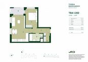 Nový pasivní byt 2+kk s lodžií v Terra Barrandov, Praha 5, cena 8467340 CZK / objekt, nabízí JRD Development s.r.o.
