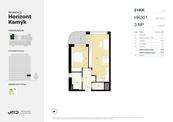 Atraktivní pasivní byt 2+kk s balkonem v projektu Horizont Kamýk, cena 9077710 CZK / objekt, nabízí 