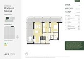 Prémiový byt 3+kk, 80,4 m, s terasou 49,9 m v projektu Horizont Kamýk, cena 15690800 CZK / objekt, nabízí JRD Development s.r.o.