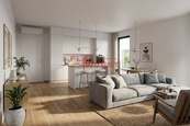 Prodej nadstandardního bytu 3+kk 62,6 m2 s terasou 14,2 m2 v unikátním projektu AHOJ Vanguard, Praha - Modřany, cena 11990000 CZK / objekt, nabízí FLAT INVEST & Reality